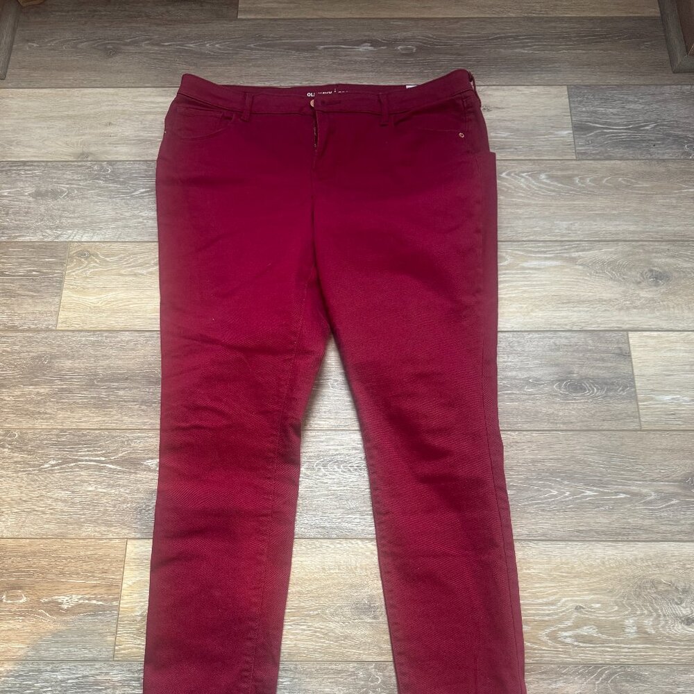 Maroon Color Jeans